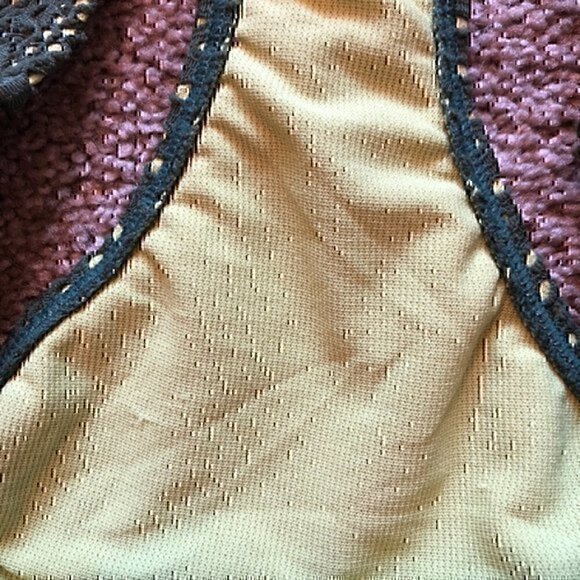 NEW NWT ANNE COLE LOCKER Olive Lime Green Crochet Mesh Bikini Swim Bottom Small - Picture 6 of 7